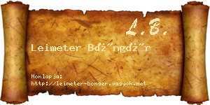 Leimeter Böngér névjegykártya